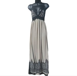 Windsor Medium Black Lace Strap Maxi Dress